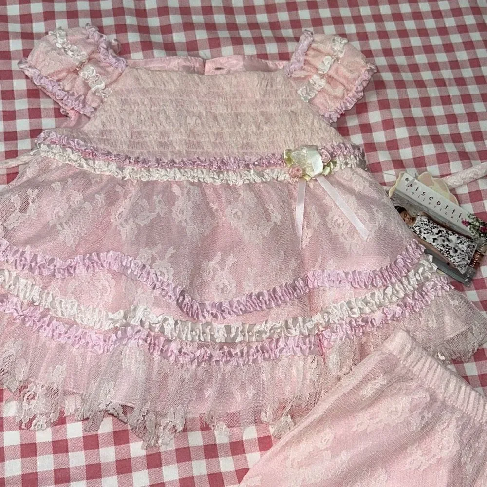 Baby biscotti tulle rosette outfit 24m